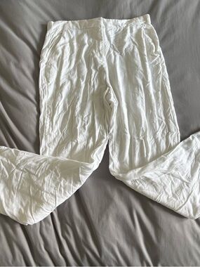 Abercrombie & Fitch White Linen Pants Curve Love Short